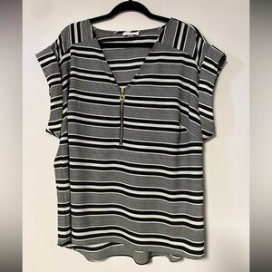 Striped Black and White Womens Calvin klein top